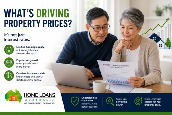Australian housing market showing rising property prices driven by limited housing supply and strong buyer demand.